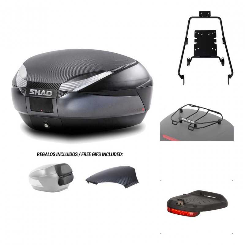 SHAD Baul trasero + herraje montaje accesorios SH48 KIT-181370