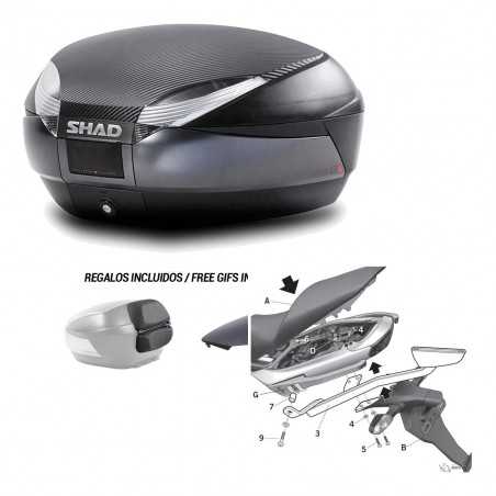 SHAD Baul trasero + herraje montaje SH48 KIT-181121