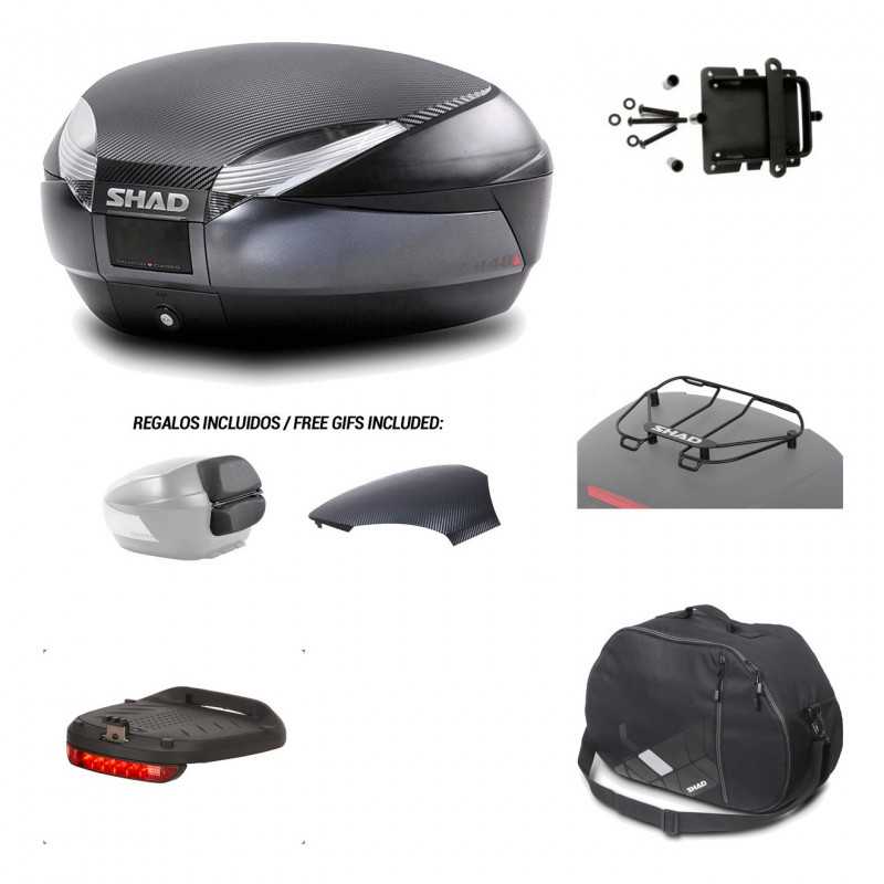 SHAD Baul trasero + herraje montaje accesorios SH48 KIT-181222