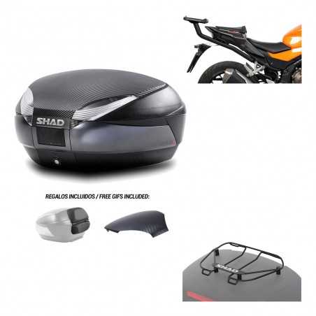 SHAD Baul trasero + herraje montaje parrilla portabultos superior SH48 KIT-181524