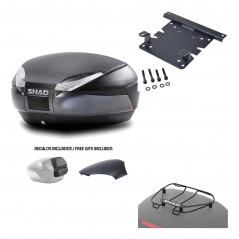 SHAD Baul trasero + herraje montaje parrilla portabultos superior SH48 KIT-181324