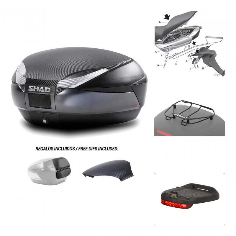 Rear trunk + mounting hardware + accessories  SH48