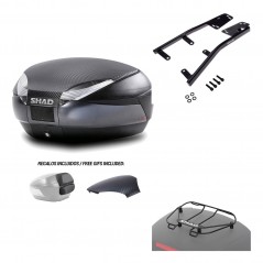 SHAD Baul trasero + herraje montaje parrilla portabultos superior SH48 KIT-181424