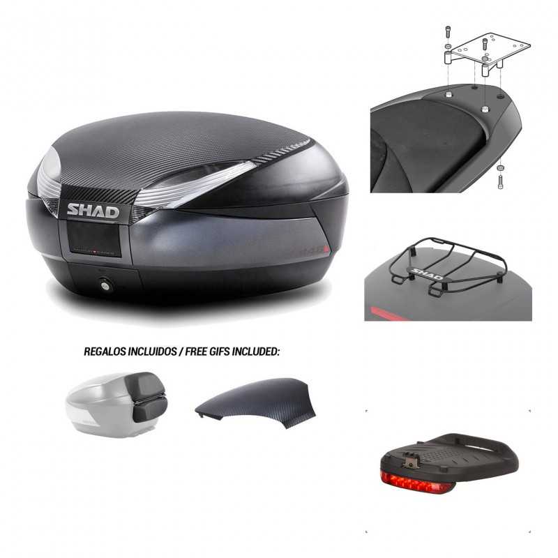 SHAD Baul trasero + herraje montaje accesorios SH48 KIT-181375
