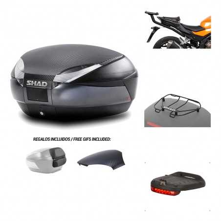 Rear trunk + mounting hardware + accessories SH48