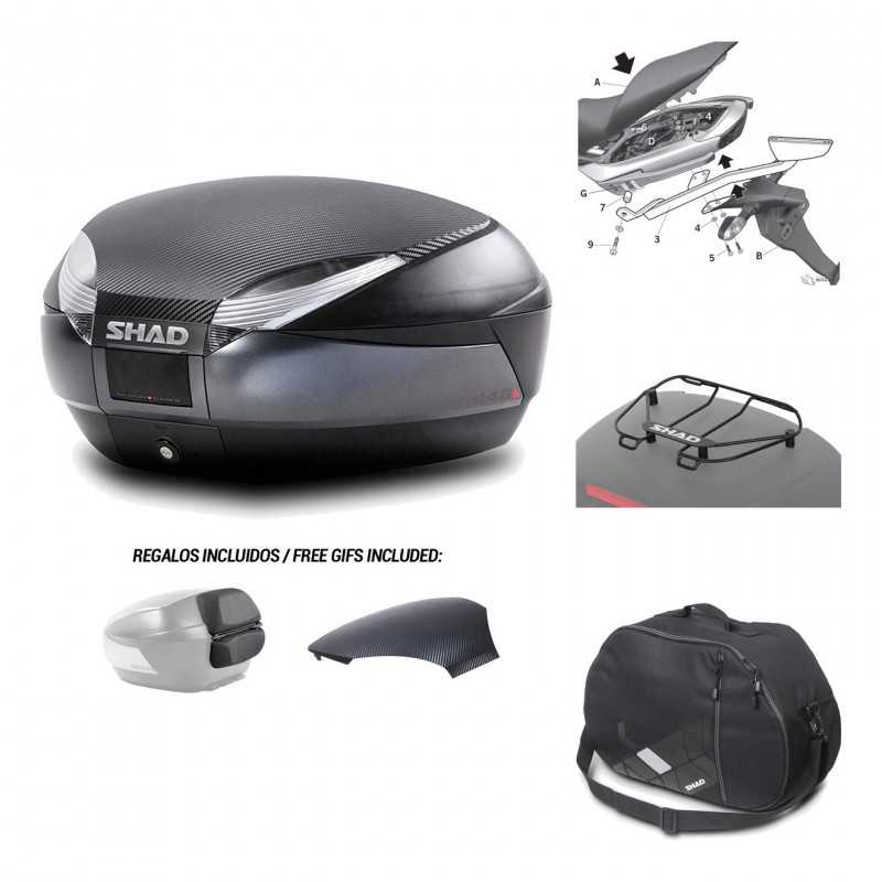 Rear trunk + mounting hardware + accessories  SH48