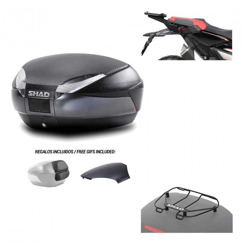 SHAD Baul trasero + herraje montaje parrilla portabultos superior SH48 KIT-181575