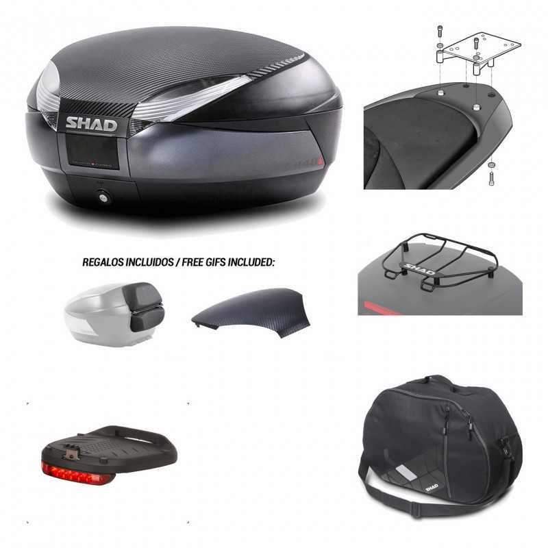 SHAD Baul trasero + herraje montaje accesorios SH48 KIT-181377