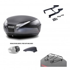 SHAD Baul trasero + herraje montaje parrilla portabultos superior SH48 KIT-181429