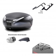 SHAD Baul trasero + herraje montaje parrilla portabultos superior SH48 KIT-181479