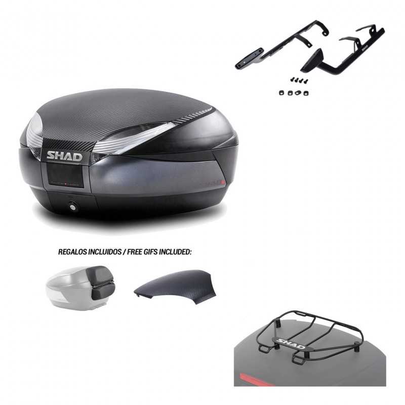 SHAD Baul trasero + herraje montaje parrilla portabultos superior SH48 KIT-181479