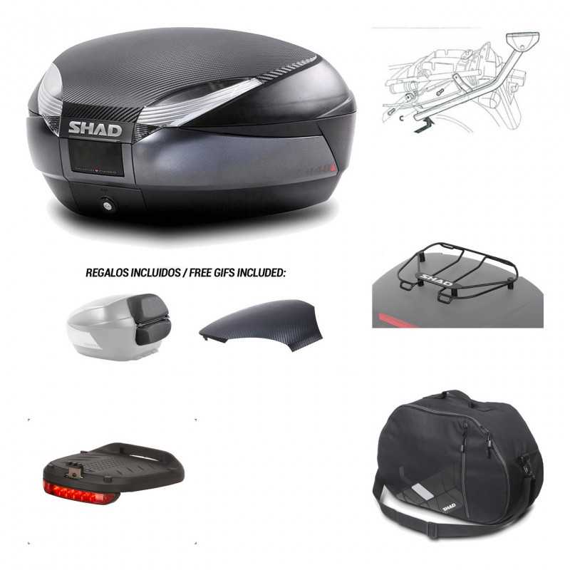SHAD Baul trasero + herraje montaje accesorios SH48 KIT-181232