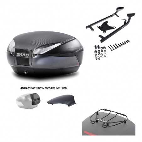 SHAD Baul trasero + herraje montaje parrilla portabultos superior SH48 KIT-181234