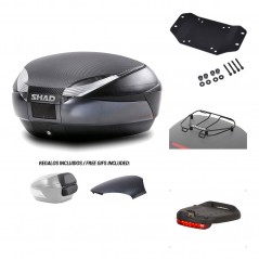 SHAD Baul trasero + herraje montaje accesorios SH48 KIT-181128