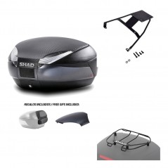 SHAD Baul trasero + herraje montaje parrilla portabultos superior SH48 KIT-181384