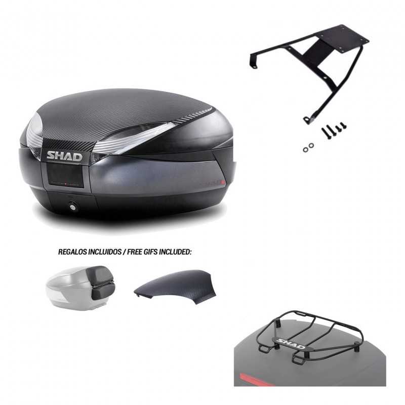 SHAD Baul trasero + herraje montaje parrilla portabultos superior SH48 KIT-181384