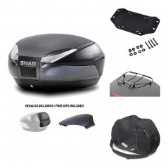 SHAD Baul trasero + herraje montaje accesorios SH48 KIT-181129