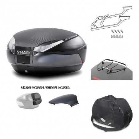 Rear trunk + mounting hardware + accessories SH48