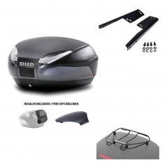 SHAD Baul trasero + herraje montaje parrilla portabultos superior SH48 KIT-181484