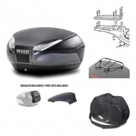 SHAD Baul trasero + herraje montaje accesorios SH48 KIT-181581