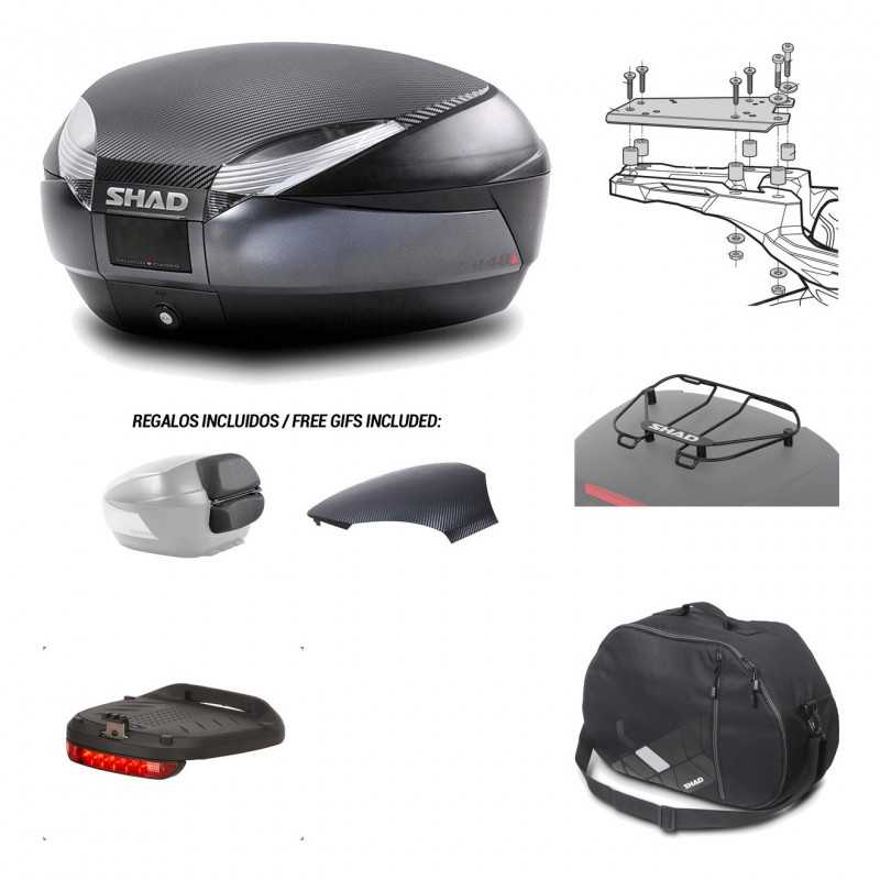 SHAD Baul trasero + herraje montaje accesorios SH48 KIT-181582