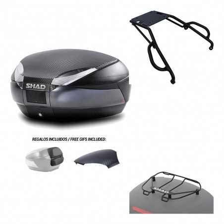 SHAD Baul trasero + herraje montaje parrilla portabultos superior SH48 KIT-181439