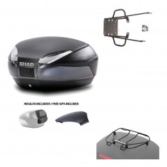 SHAD Baul trasero + herraje montaje parrilla portabultos superior SH48 KIT-181239