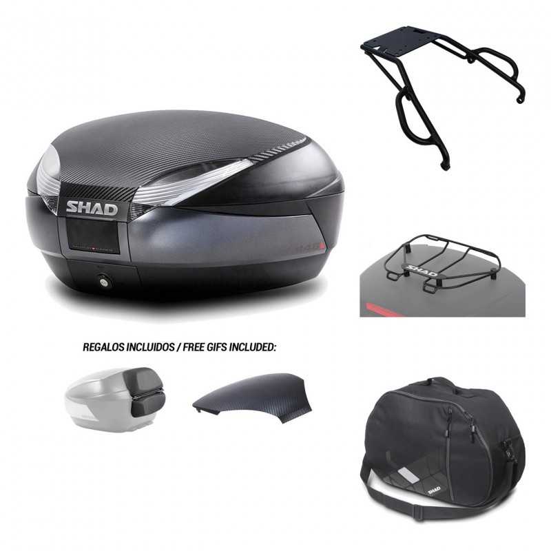 SHAD Baul trasero + herraje montaje accesorios SH48 KIT-181441
