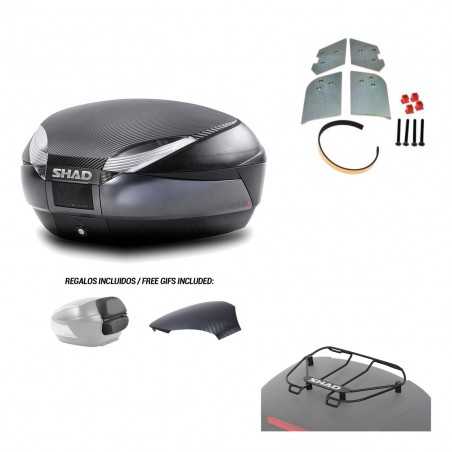 SHAD Baul trasero + herraje montaje parrilla portabultos superior SH48 KIT-181339