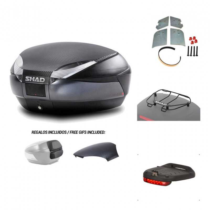 SHAD Baul trasero + herraje montaje accesorios SH48 KIT-181340