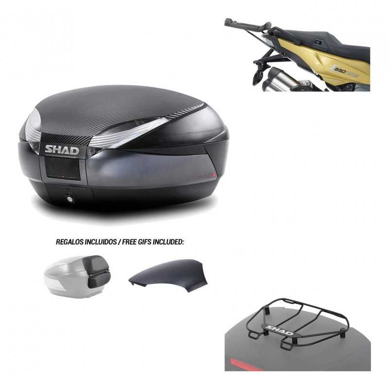 SHAD Baul trasero + herraje montaje parrilla portabultos superior SH48 KIT-181289
