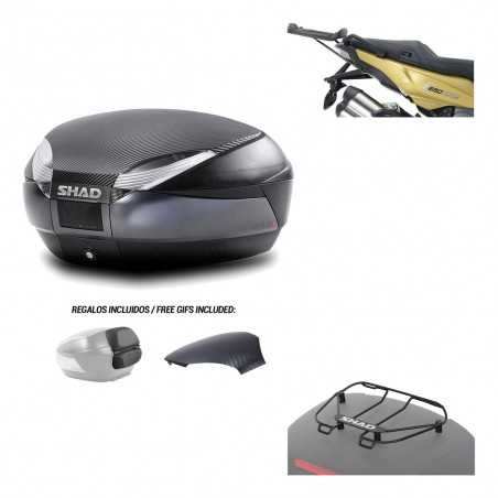 SHAD Baul trasero + herraje montaje parrilla portabultos superior SH48 KIT-181289