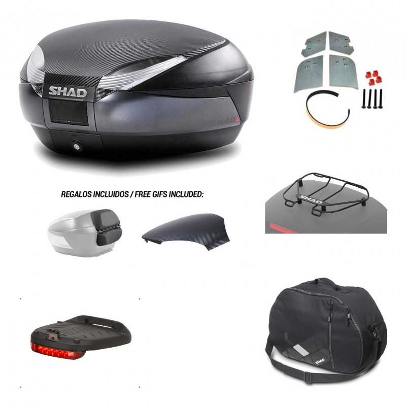 SHAD Baul trasero + herraje montaje accesorios SH48 KIT-181342