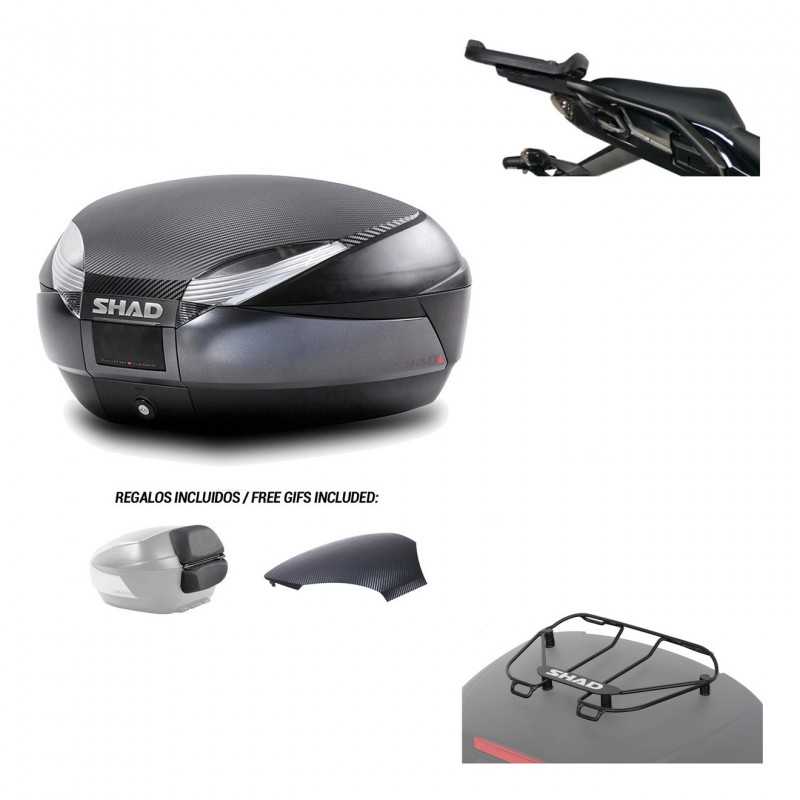 SHAD Baul trasero + herraje montaje parrilla portabultos superior SH48 KIT-181137