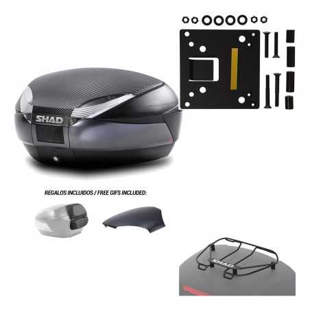 SHAD Baul trasero + herraje montaje parrilla portabultos superior SH48 KIT-181494