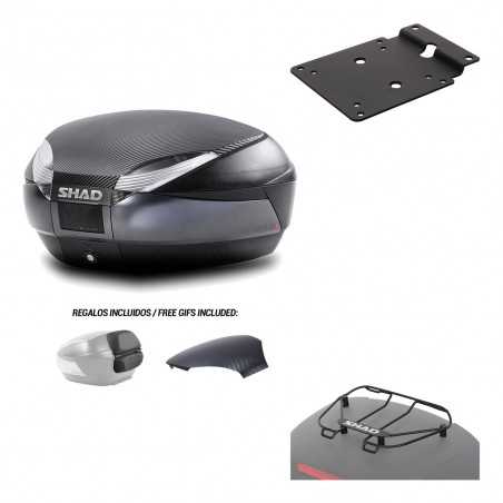 SHAD Baul trasero + herraje montaje parrilla portabultos superior SH48 KIT-181294