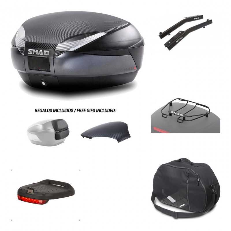 SHAD Baul trasero + herraje montaje accesorios SH48 KIT-181347