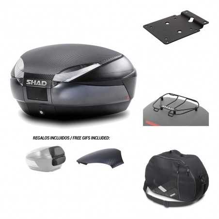 Rear trunk + mounting hardware + accessories SH48