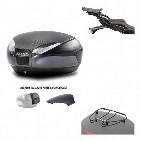 SHAD Baul trasero + herraje montaje parrilla portabultos superior SH48 KIT-181449