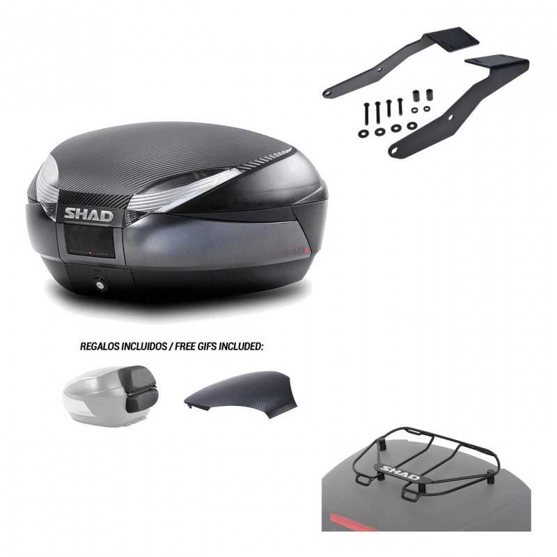 SHAD Baul trasero + herraje montaje parrilla portabultos superior SH48 KIT-181549