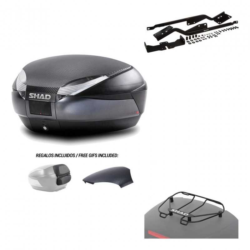 SHAD Baul trasero + herraje montaje parrilla portabultos superior SH48 KIT-181595