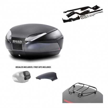 SHAD Baul trasero + herraje montaje parrilla portabultos superior SH48 KIT-181595