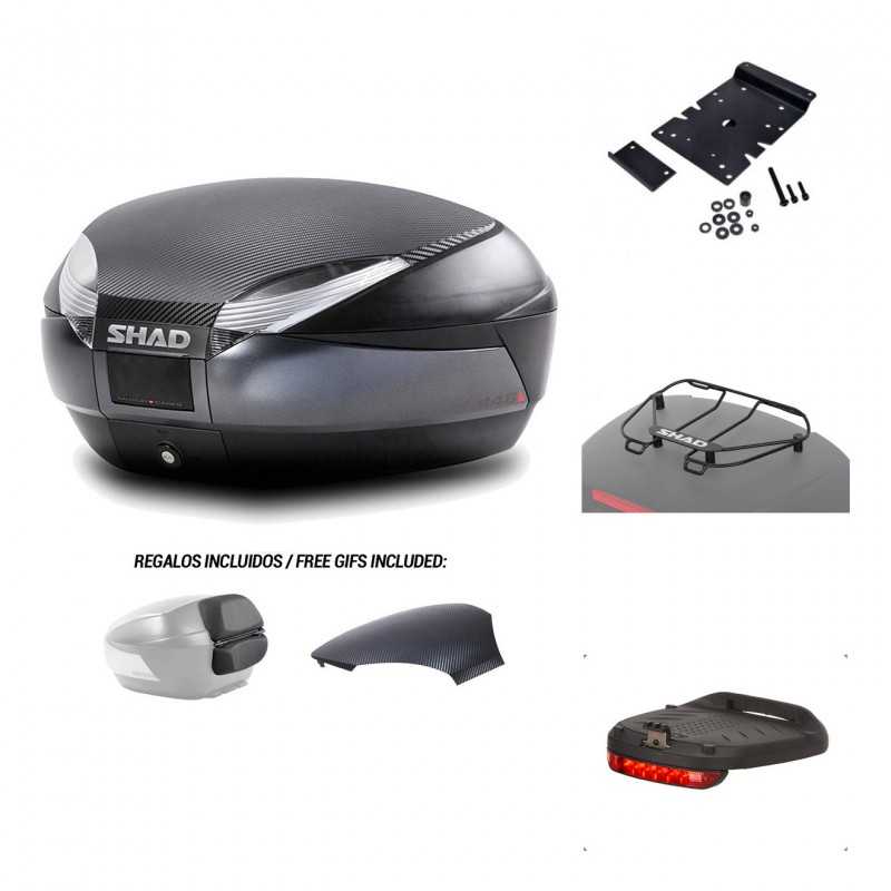 SHAD Baul trasero + herraje montaje accesorios SH48 KIT-181350