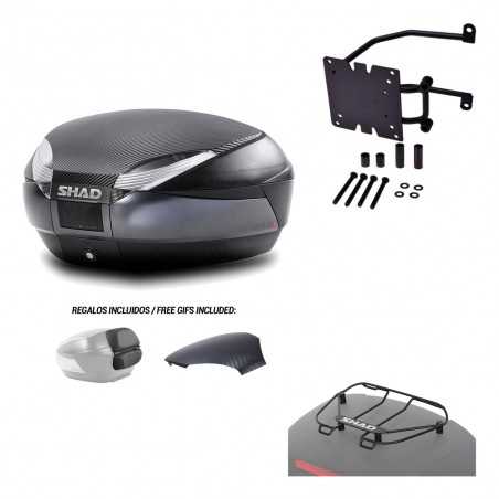 SHAD Baul trasero + herraje montaje parrilla portabultos superior SH48 KIT-181299