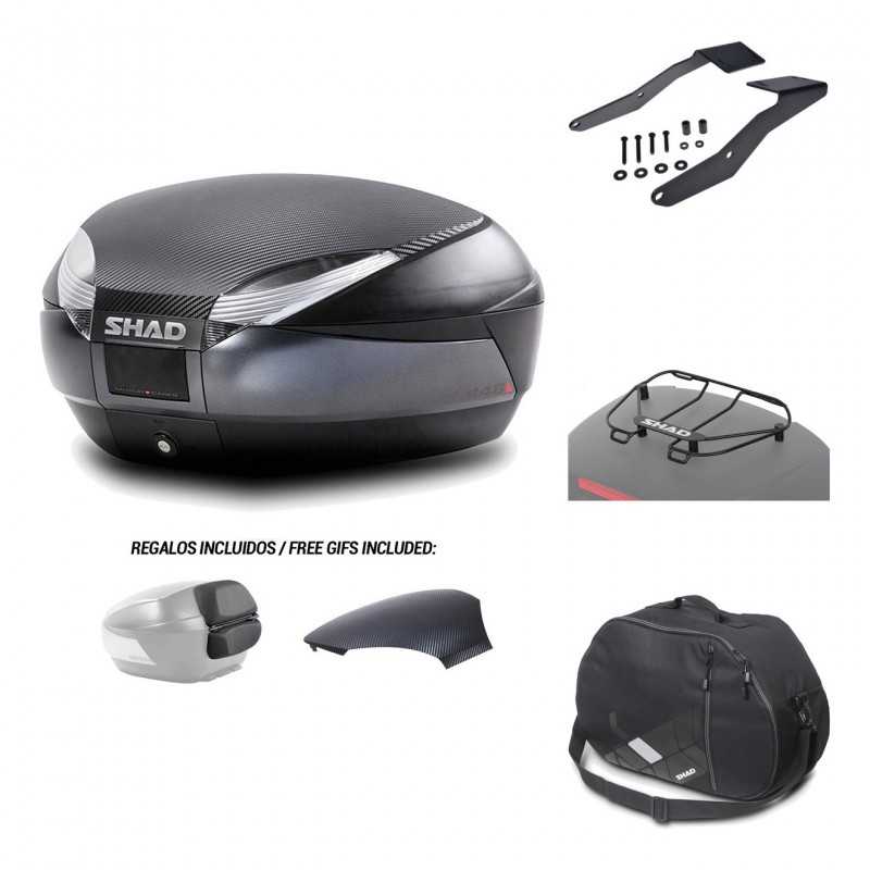SHAD Baul trasero + herraje montaje accesorios SH48 KIT-181551