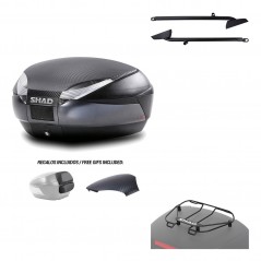 SHAD Baul trasero + herraje montaje parrilla portabultos superior SH48 KIT-181197