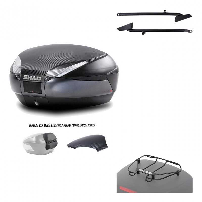 SHAD Baul trasero + herraje montaje parrilla portabultos superior SH48 KIT-181197