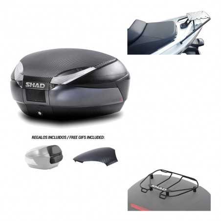 SHAD Baul trasero + herraje montaje parrilla portabultos superior SH48 KIT-181404