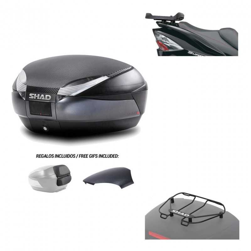 SHAD Baul trasero + herraje montaje parrilla portabultos superior SH48 KIT-181599