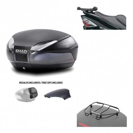 SHAD Baul trasero + herraje montaje parrilla portabultos superior SH48 KIT-181599